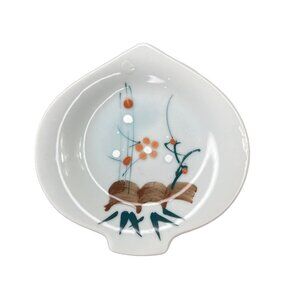 Vintage Japan Hand Painted Ceramic Card Suit Dish Spade